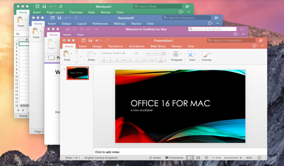 office for the mac version history